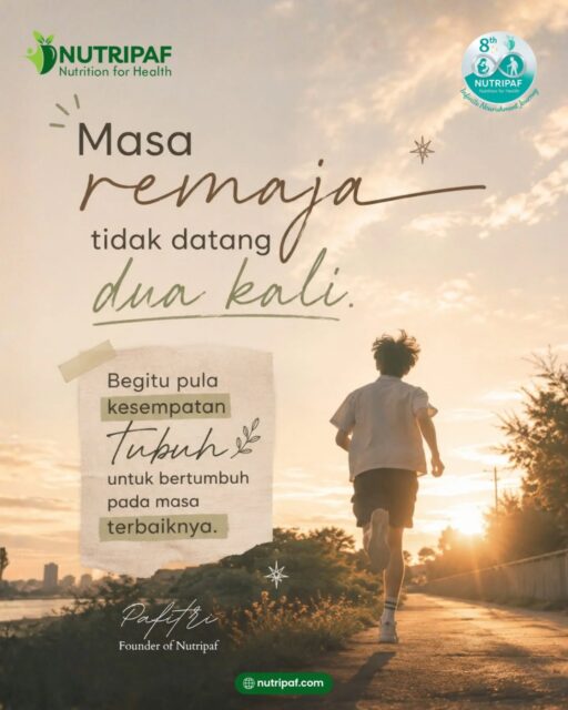 Hi Nutrifers! ✨
Masa remaja seringkali terasa seperti angin lalu, penuh tawa, cerita, dan momen tak terlupakan bersama teman-teman. Di tengah keseruan itu, tak jarang kita lupa bahwa tubuh kita sedang berada di masa emasnya untuk tumbuh dan berkembang. 🌱
Setiap hari adalah kesempatan untuk memberikan asupan terbaik bagi tubuh kita, bukan tentang perbandingan dengan teman lain, melainkan tentang bagaimana kita bisa memaksimalkan potensi diri. Karena gizi yang baik bukan tentang kesempurnaan, melainkan konsistensi dalam membuat pilihan yang lebih baik dari hari ke hari. 💛
Dampingi perjalanan masa remajamu dengan pendekatan yang penuh kesadaran dan sesuai kebutuhan tubuhmu. Mari bangun masa depan yang sehat dan bermakna bersama @Nutripaf♥️ untuk pendampingan gizi yang lebih terarah. ✨
#nutripaf #klinikgizi #klinikdietisien #konsultasigizi #dietisien